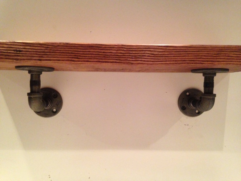 Huge Industrial Urban Black Pipe Shelf