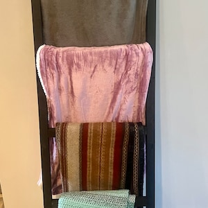 6ft Beautiful Blanket Ladder - Rustic Wood Blanket Ladder - Wood Quilt Ladder - Rustic Quilt Blanket Ladder - Decor Blanket Ladder