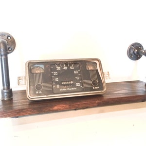 Industrial Urban Iron Pipe shelf Design (Pick your own stain)(Pick wood size 1x6 or 1x8)