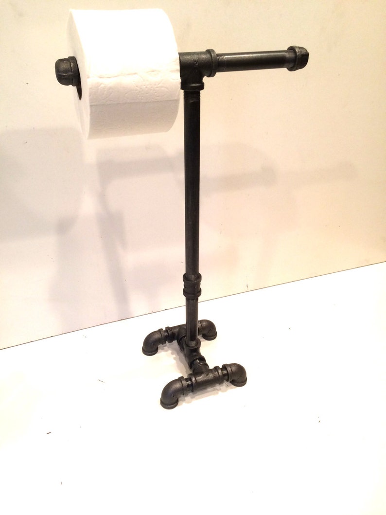 Industrial Double Toilet Paper Stand Etsy