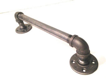 Soporte industrial de toalla de tubo negro de 1/2" (8", 10", 12", 14", 20" o 26")