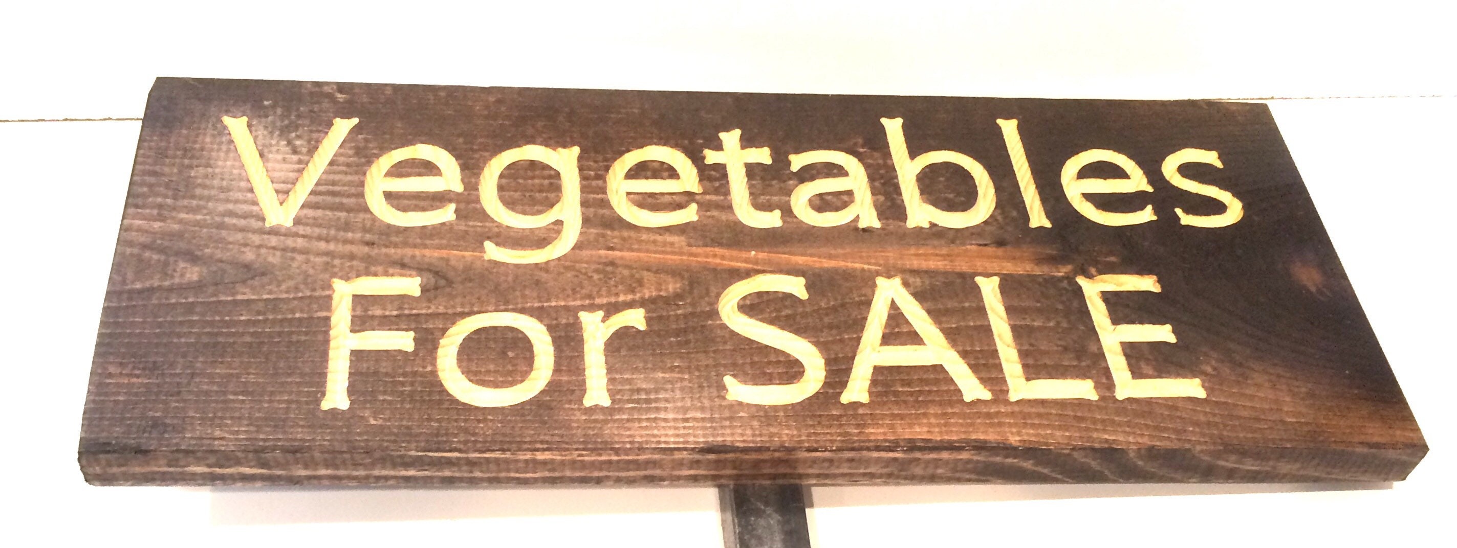 Vegetables for SALE Sign With Metal Stake Etsy Canada