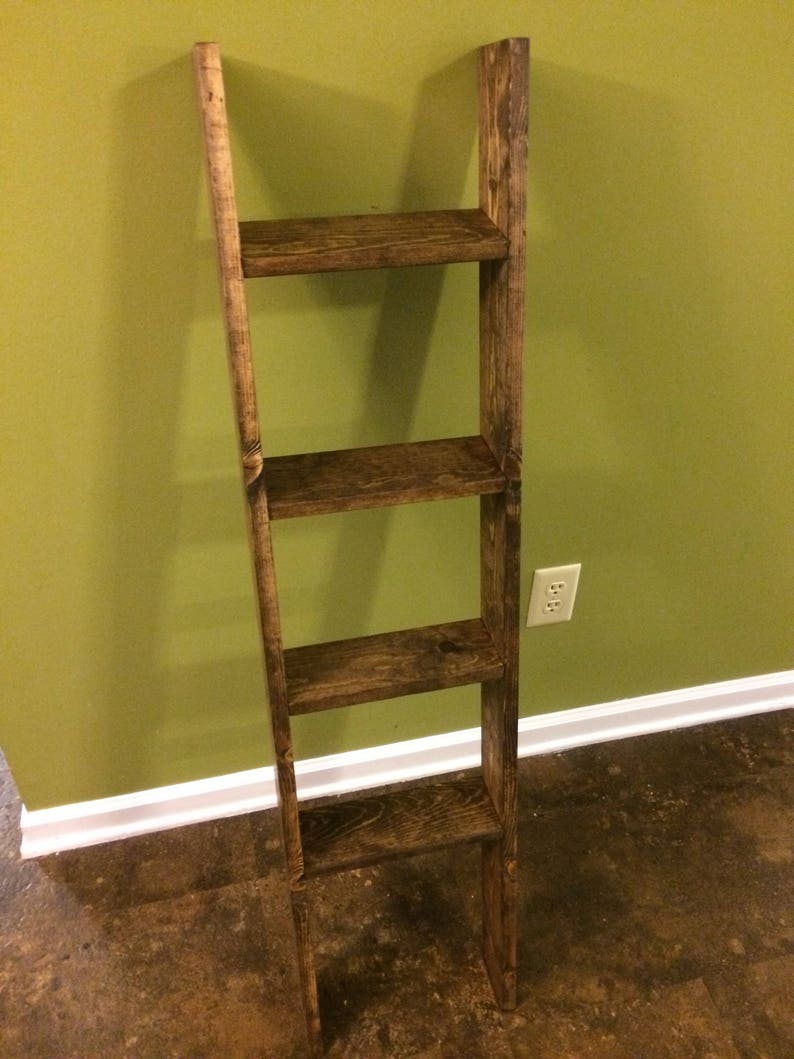 Rustic Wood Ladder Wood Quilt Ladder Knick Knack Ladder Etsy