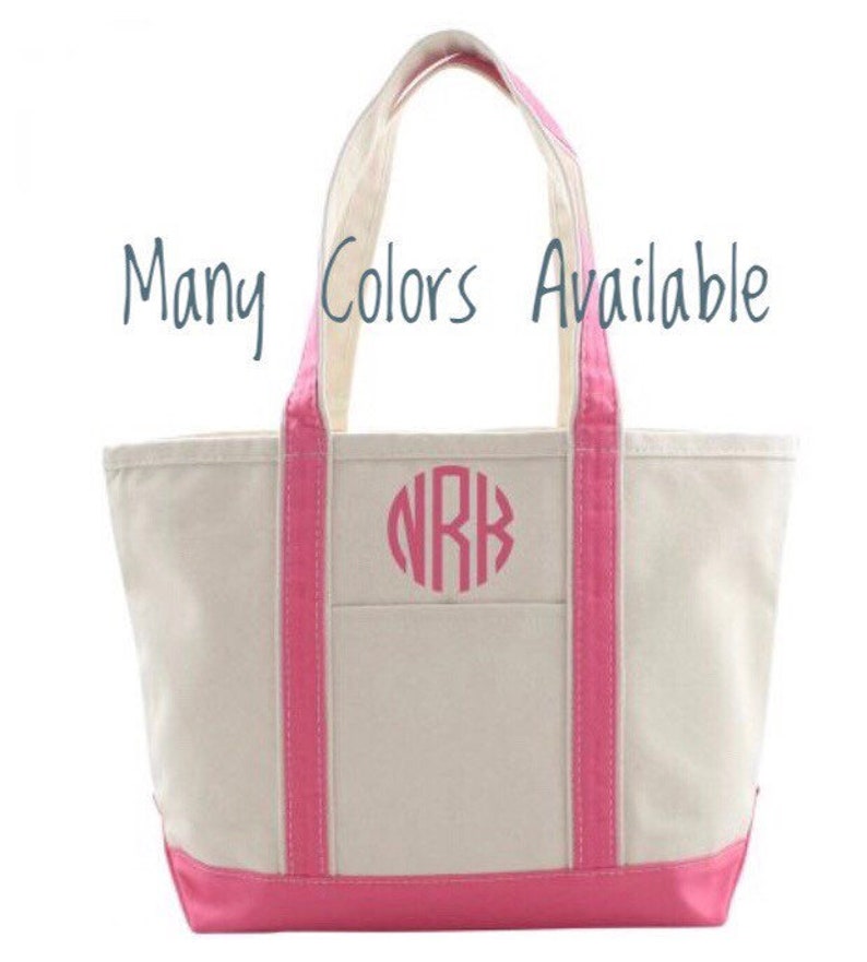 Teacher Gifts Boat Tote Monogrammed Tote Bags Bridesmaid Gifts Canvas Zipper Personalized Boat Tote Bridal Party Gifts