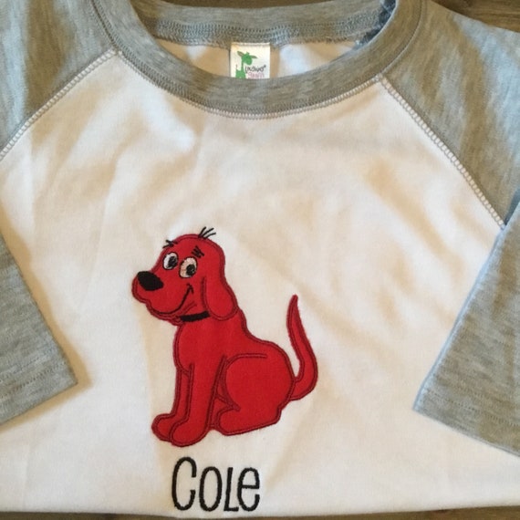 Chemise De Clifford Clifford Le Gros Chien Rouge Applique Anniversaire Chemise