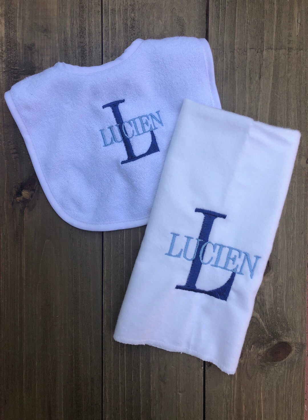 Personalized Bib and Burp Cloth Set/ Baby Shower Gift/ Baby Etsy