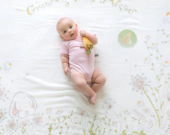 Personalized Baby Milestone Blanket for Photos/ Milestone Blanket/Baby Milestone Blanket/ Baby Boy Gift/Baby Girl Gift/Baby Shower Gift