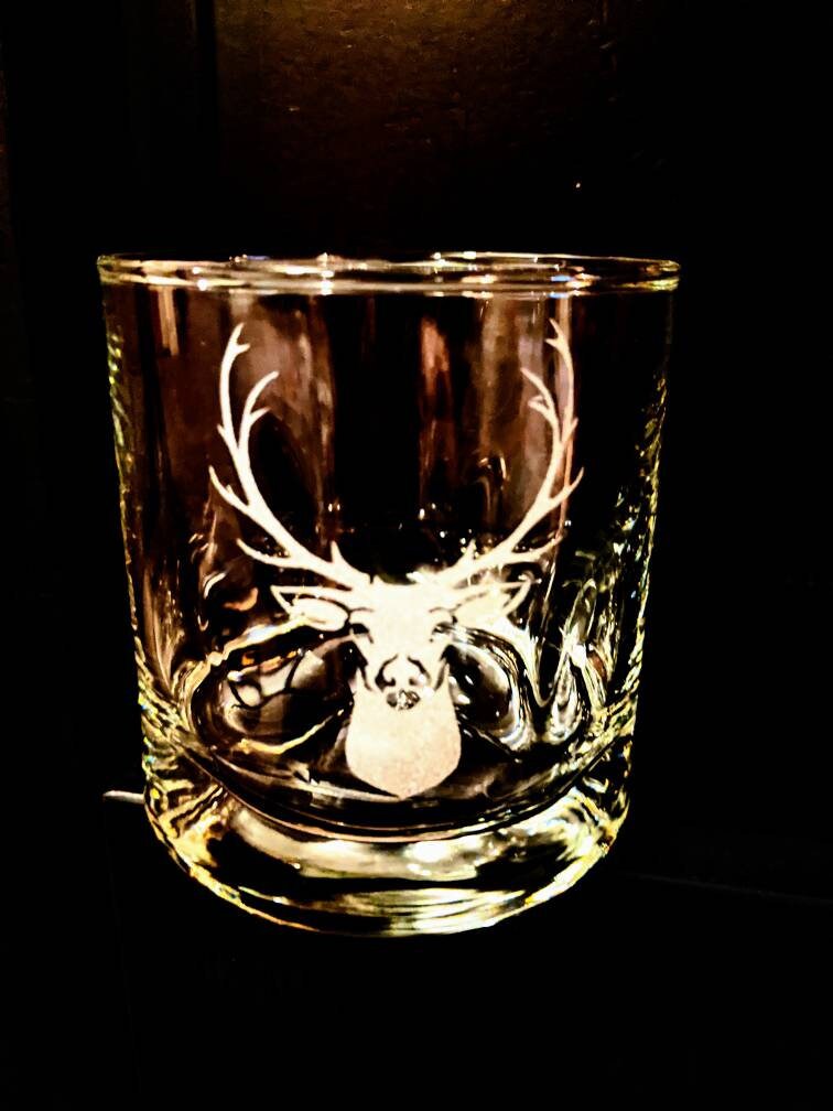 Whiskey Hunting Glass Etsy