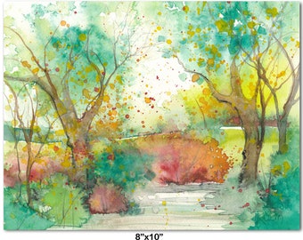 High Park, Painting, Toronto, Watercolor painting, 10x8 in, Landscape painting, Fall Painting, Art, painting, Original Painting, wall art