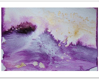 Purple Hand Painted Acrylic Painting, Original Art, Original Abstract Painting, Gifts, Purple Painting, Abstract Art