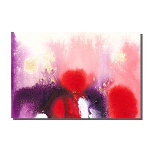 Red Purple Original Abstract Painting, Small Art, Original Artwork, Acrylic Painting, Red Painting Unique Gift for Mom, Christmas Gift