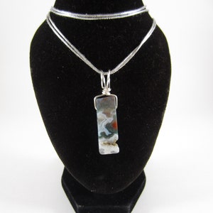 Wire wrapped Jasper Pendant Necklace
