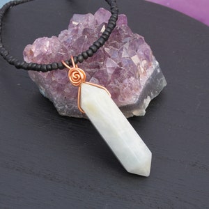 Doubled-Terminated Aquamarine Point Pendant Necklace