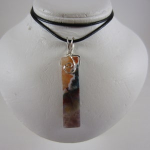 Wire wrapped Jasper Pendant Necklace