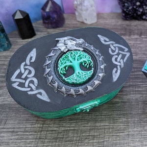 Jörmungandr and Yggdrasil Trinket Box