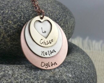 Mother's Necklace, Kids Name Necklace, Name Necklace, Mom Jewelry, Mothers Jewelry, New Mom Jewelry, Personalized Jewelry, Custom Jewelry