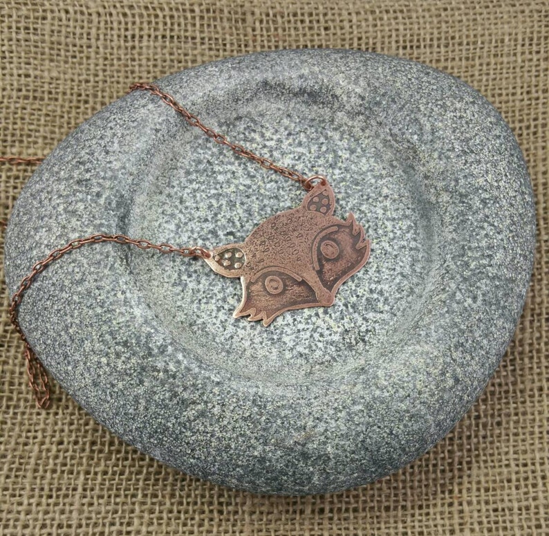 Fox Jewelry Etch Jewelry Copper Jewelry Custom Jewelry Fox Etsy