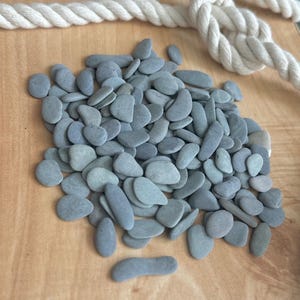 PEBBLE / Natural Stones/Gray Pebbles/ Crafting Beach Stones/ for Pebble Art/Stone Supply/ Beach Pebbles/ Gray Rocks-135 pc