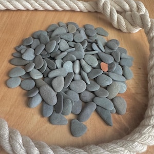 Craft Pebbles/Gray Smooth Stones/ Flat Pebble Supplies / Crafting Stones/ for Pebble Art/ Stone Supply/ Beach Pebbles-135 pc