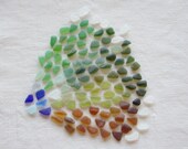 Real sea glass, 100pcs. Assortment of small multicolored sea glass, Lot ideal for decoration, mosaic, paintings or jewels