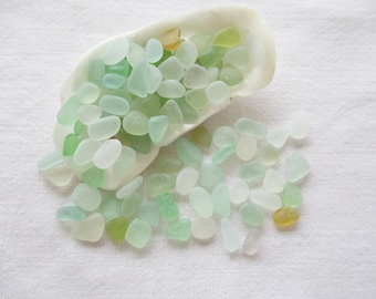 Genuine tiny sea glass, (100 pcs) pastels sea glass, ideal size for tiny bottles or mosaic .