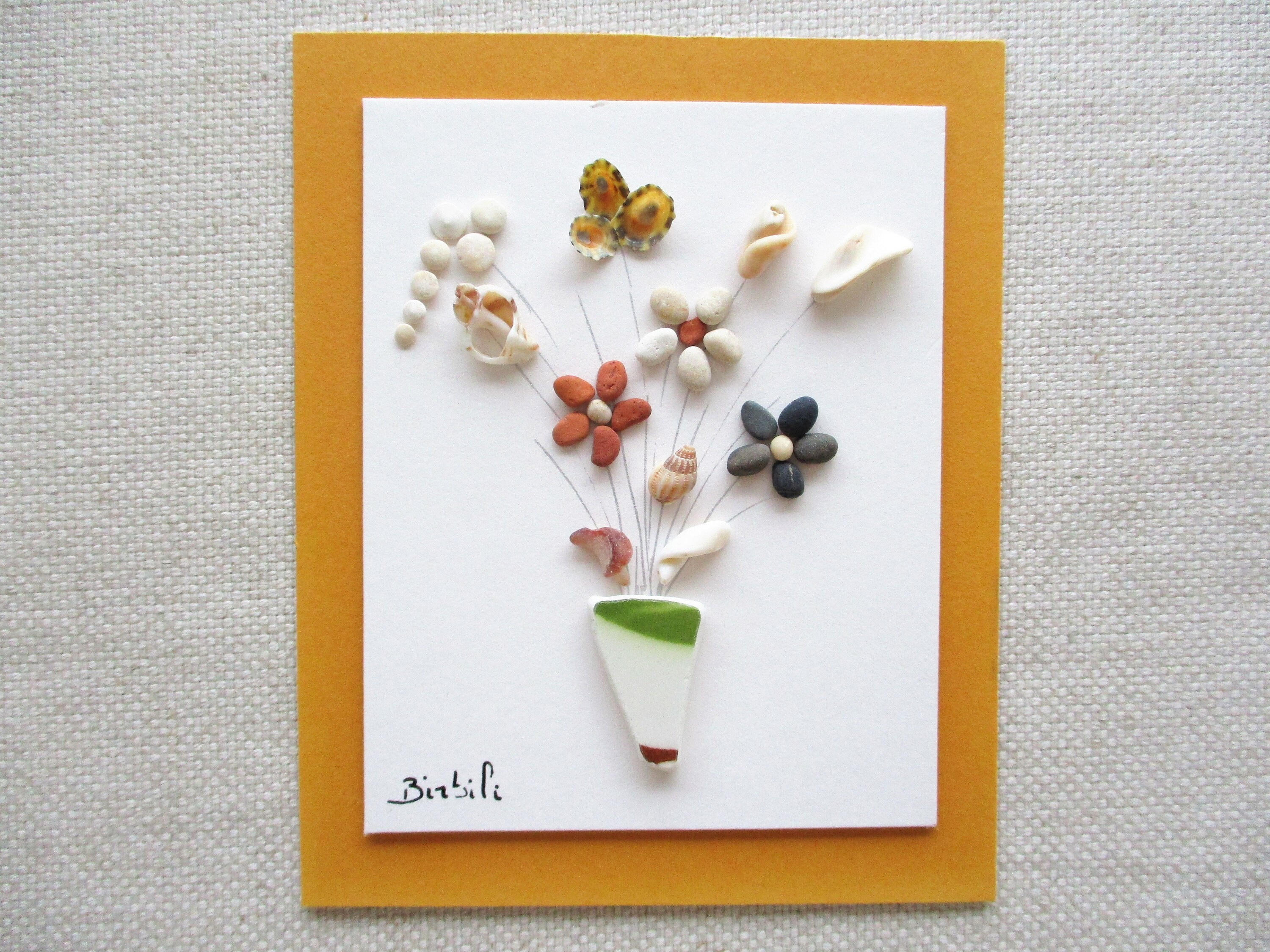 Art Du Verre de Mer, Bouquet Fleur en Poli, Décoration Murale Fleurie. Fleurs Immortelles, Recyclage