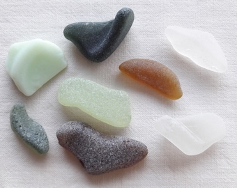 Real sea glass, 2 to 2.5 cm, easy to pierce. Pastel seaglass, Ideal lot for jewelry, mosaic or collection, without chips.