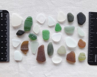 Real sea glass of different sizes and thicknesses, polished glasses from 1.5cm to 2.5, sea glass in various shapes, genuine seaglass,