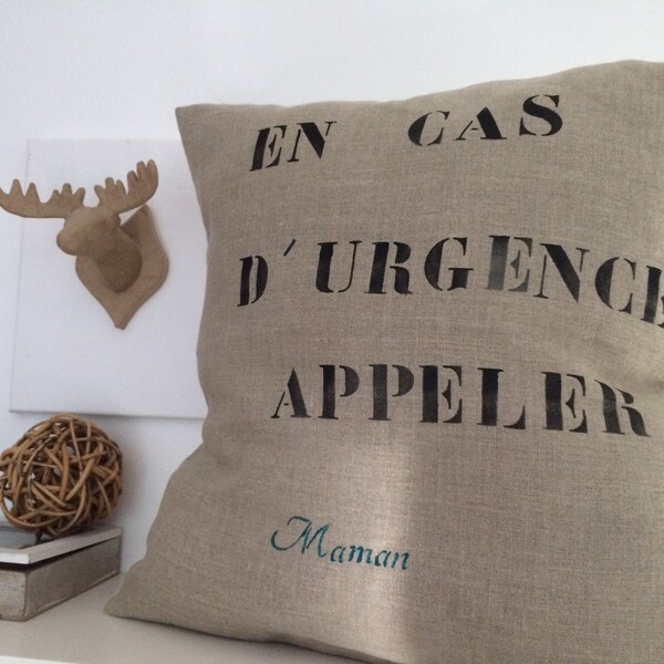 Housse de coussin en lin