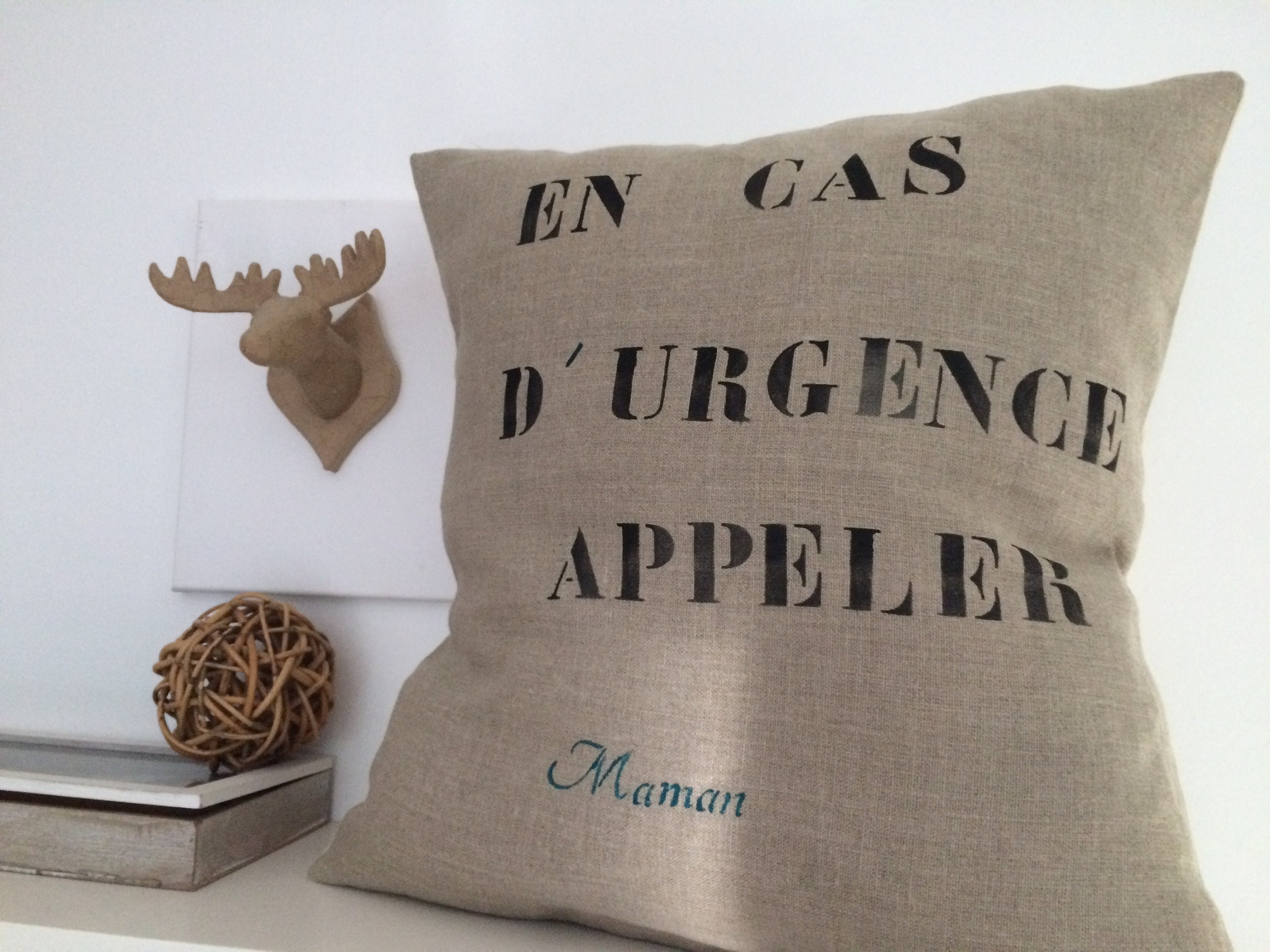 Housse de Coussin en Lin