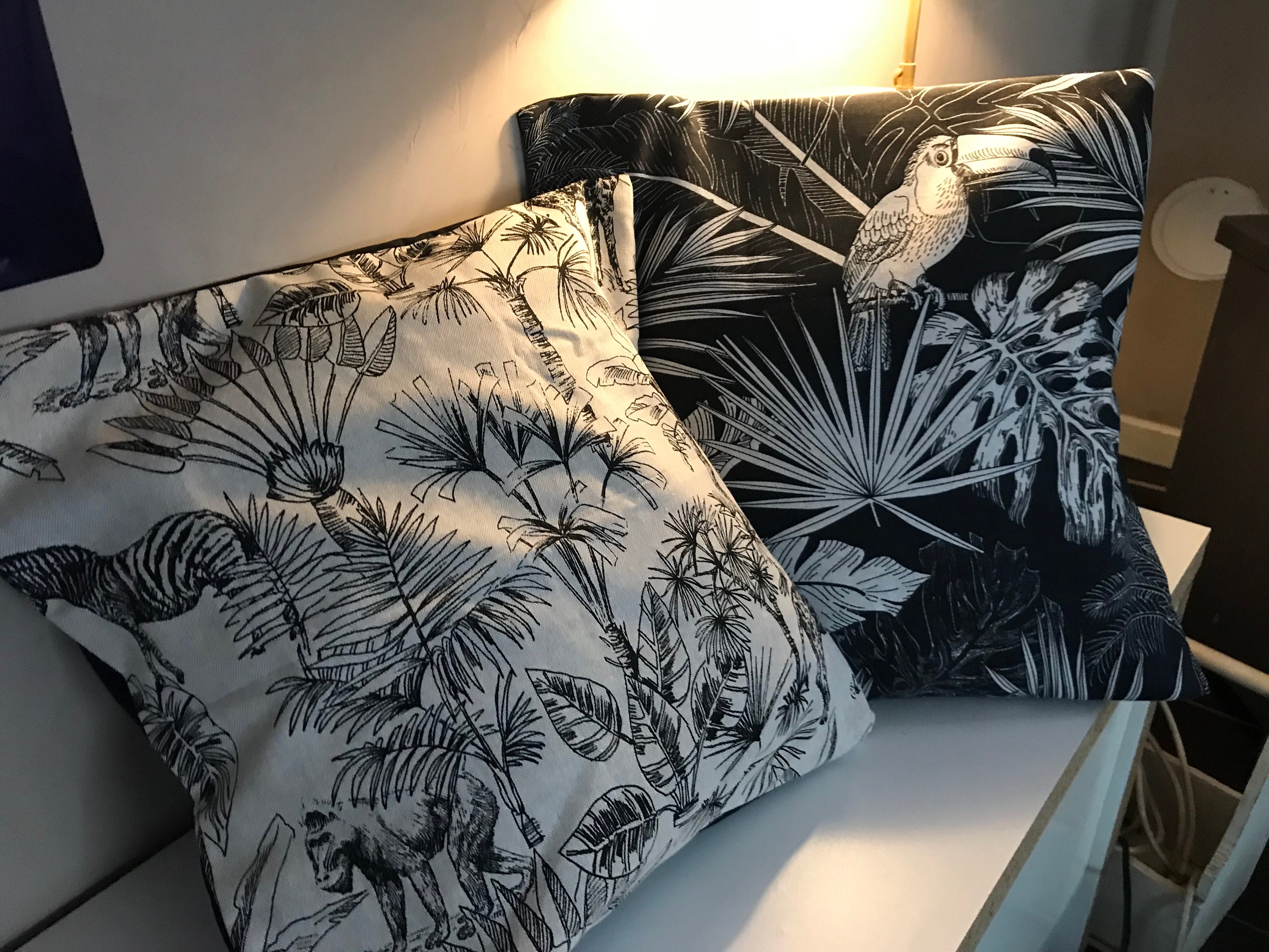 Housse de Coussin Motifs Jungle