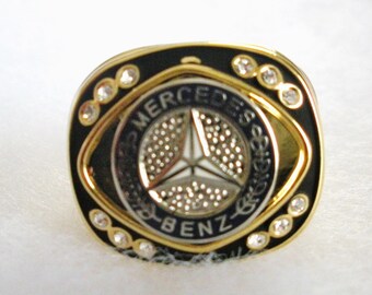 Mercedes gold ring | Etsy