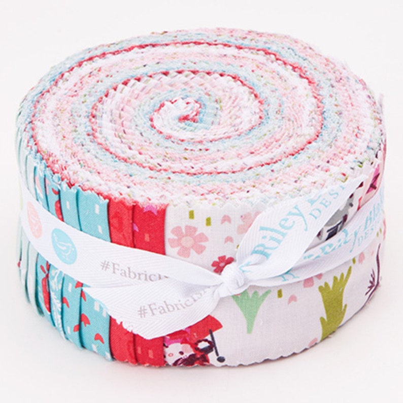 Riley Blake Little Red in the Woods Rolie Polie jelly roll by Jill Howarth RP-8080-40 cotton precut quilting fabric 40 2.5 strips