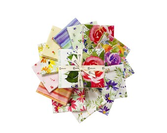 Flower Shop Fat Quarter Bundle (13 pcs including panel) from Jim Ishikawa for Clothworks FQ0332 woven cotton fat quarter yards