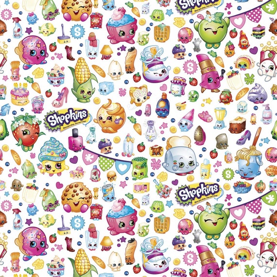 FAT QUARTER KOOKY COOKIE SHOPKINS COOKIE A WITH LOOK COTTON FABRIC SPRINGS FQ