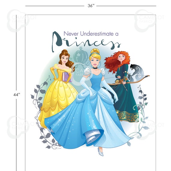 Disney Princess Power collection 85101603P color 1 Princesses Panel 36 x 44