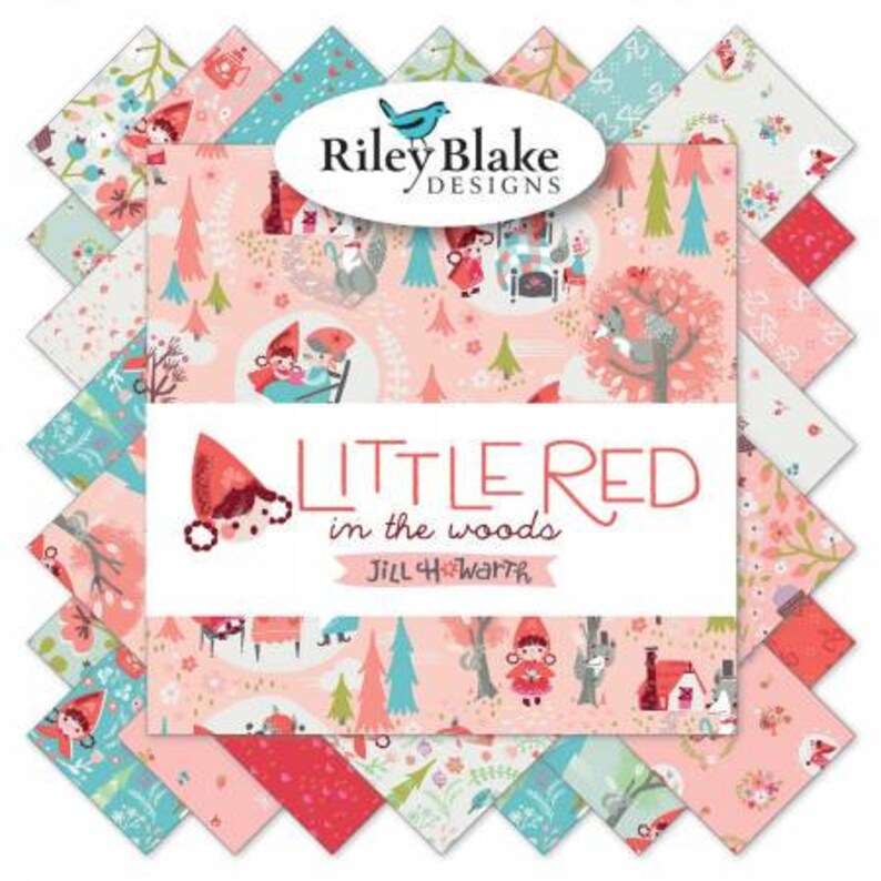 Riley Blake Little Red in the Woods Rolie Polie jelly roll by Jill Howarth RP-8080-40 cotton precut quilting fabric 40 2.5 strips