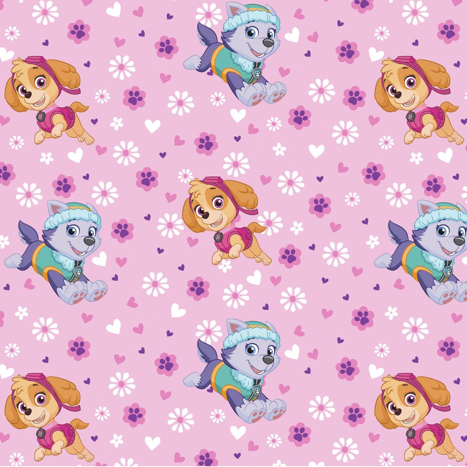 paw patrol wrapping paper pink