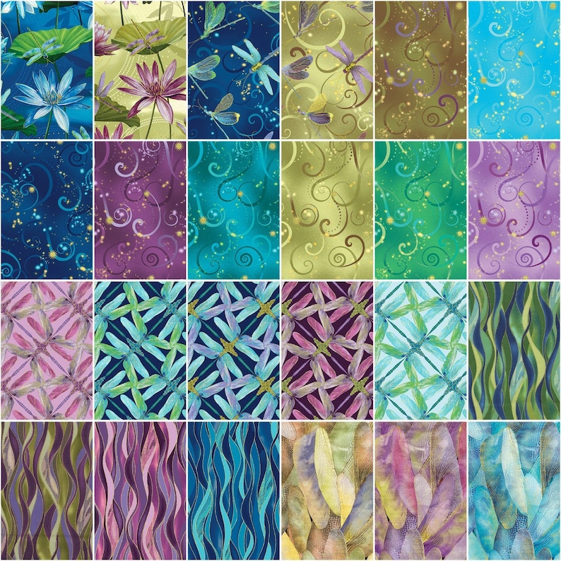 Kanvas Studio Natural Beauty Pinwheel 40 2.5-inch Strips Jelly Roll Benartex