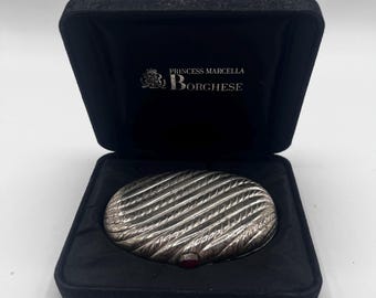 Vintage Princess Marcella Borghese Compact in Original Velvet Case