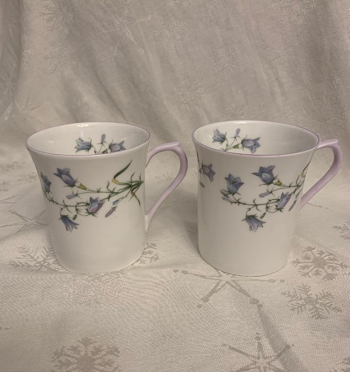 10 OFF Pair Vintage Mugs Queen's Staffordshire Fine Bone Etsy
