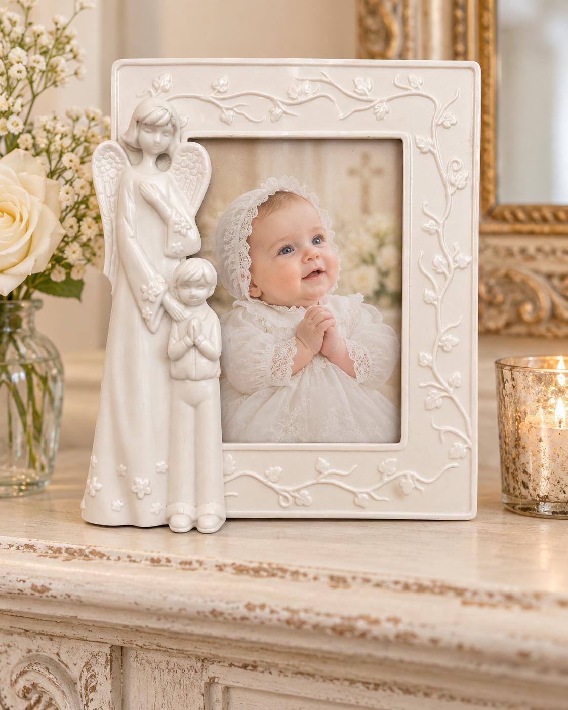 Vintage Picture Frame Angel - Etsy