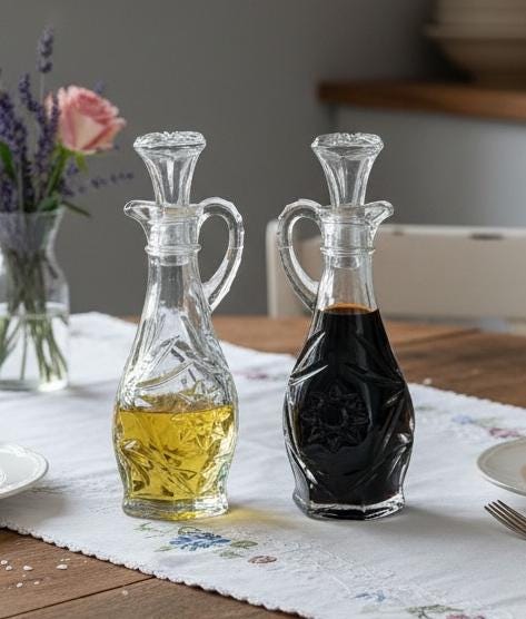 Vintage Vinegar Oil Glass Bottle - Etsy