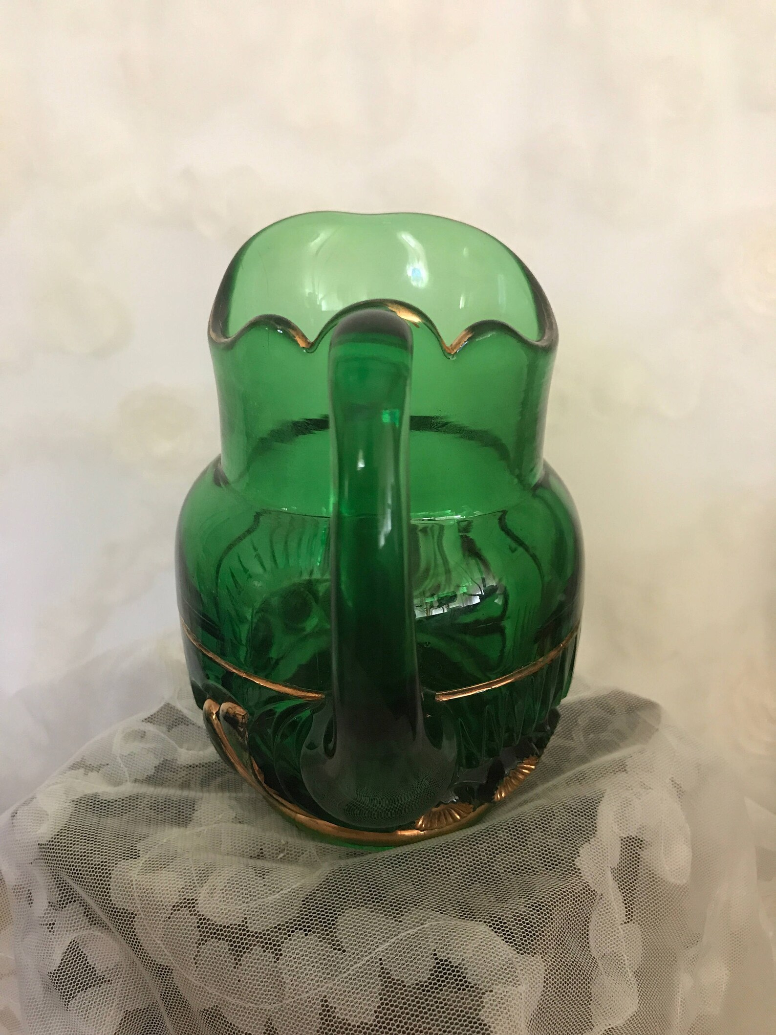 10 OFF Antique Small Milk Pitcher by Riverside Glass Works / Etsy