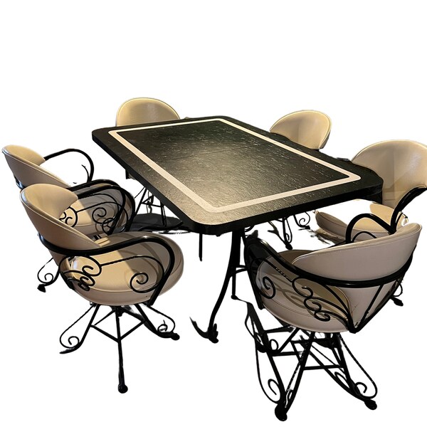 70s Dining Table and Chairs - Etsy