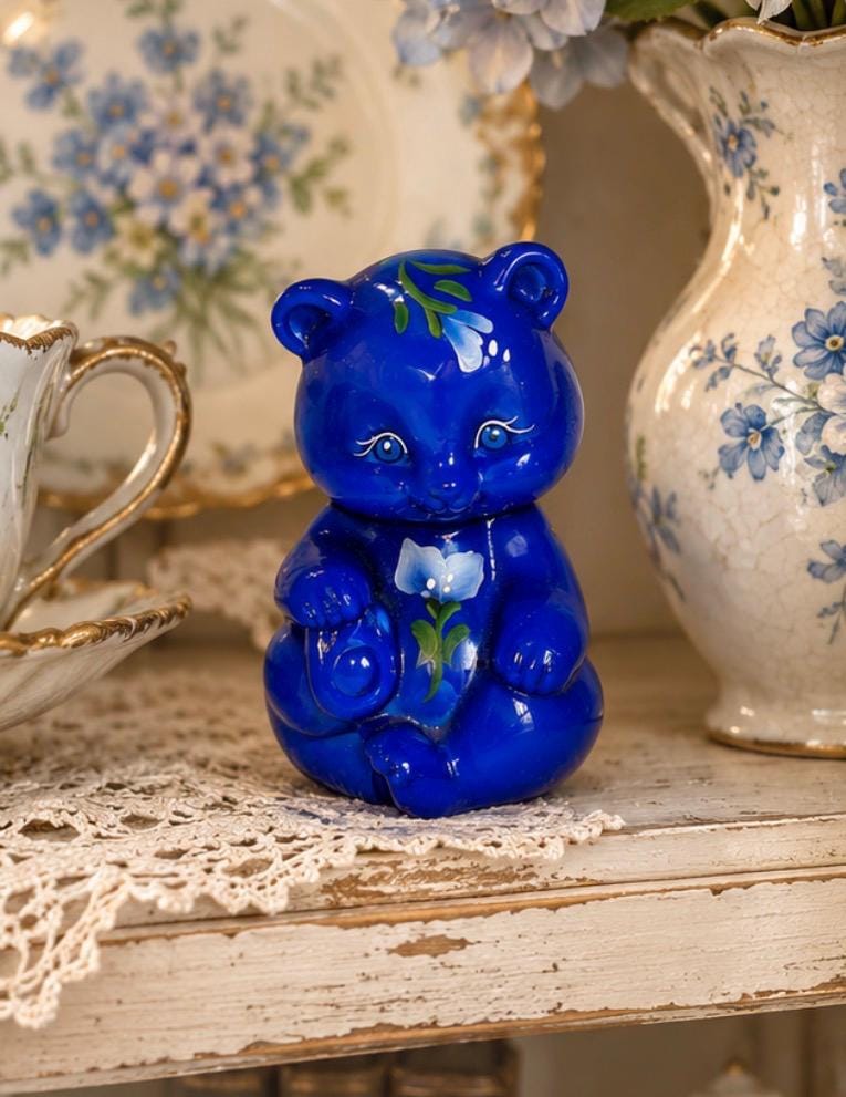 Fenton Custard Glass Animal - Etsy