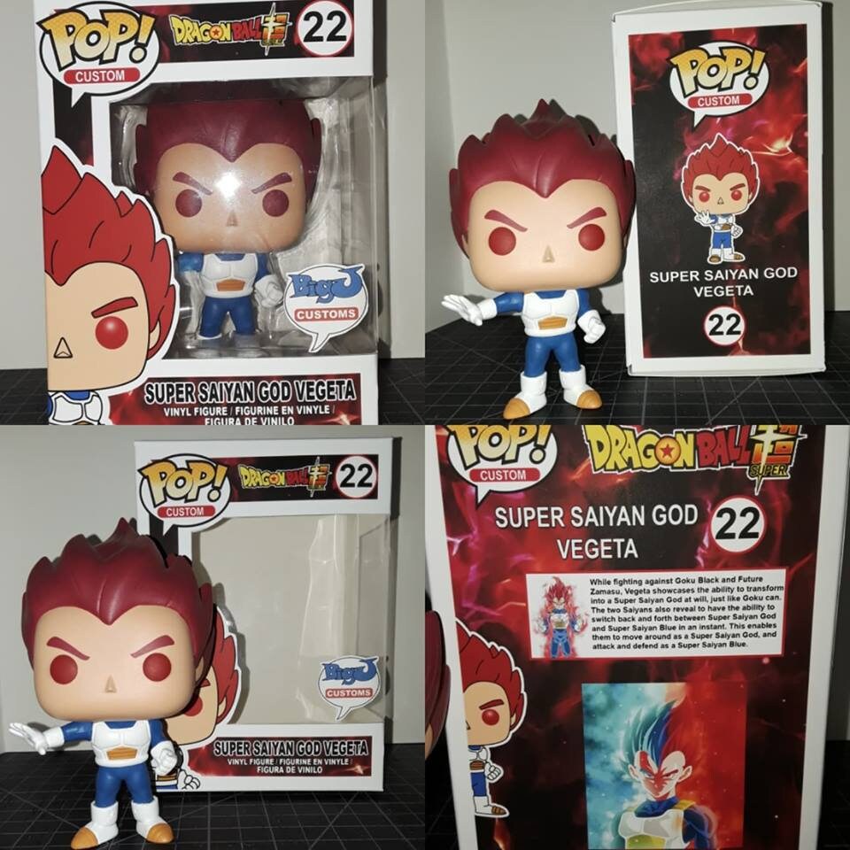 Custom Super Saiyan God Vegeta Funko pop | Etsy