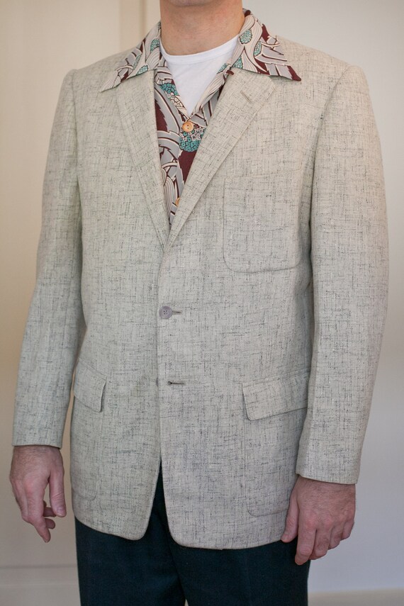 Vintage 50s flecked box men sport jacket.