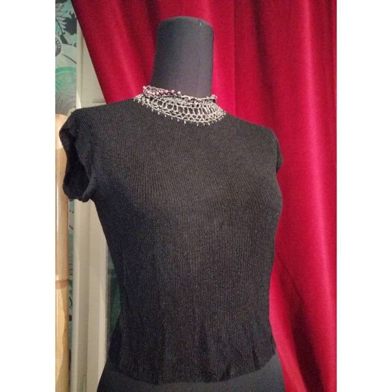 Black and gold knitted top 40's
