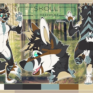 Character reference sheet commission drawing illustration